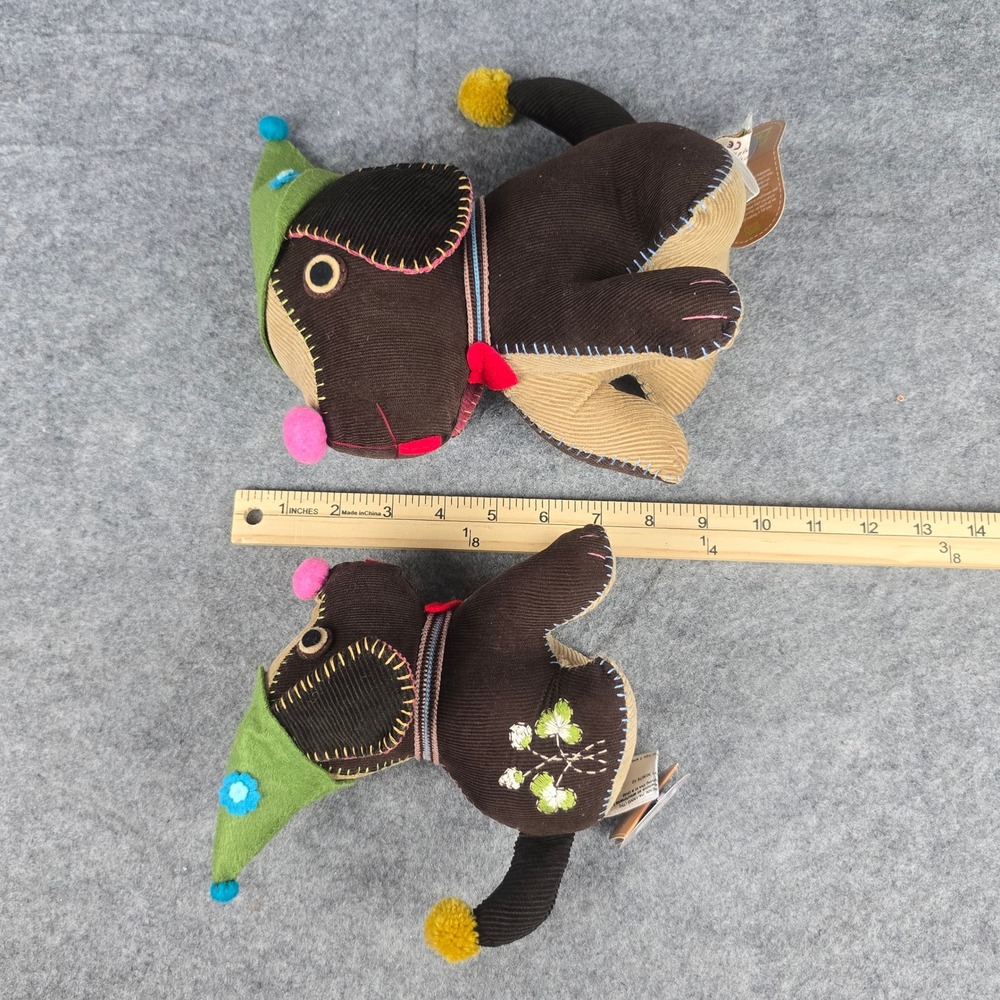 NWT Dog Brown Corduroy Handmade Home Decor Plush - Picture 6 of 6